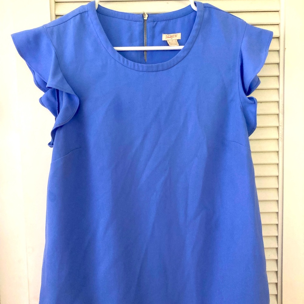 J. Crew ruffle sleeve shirt